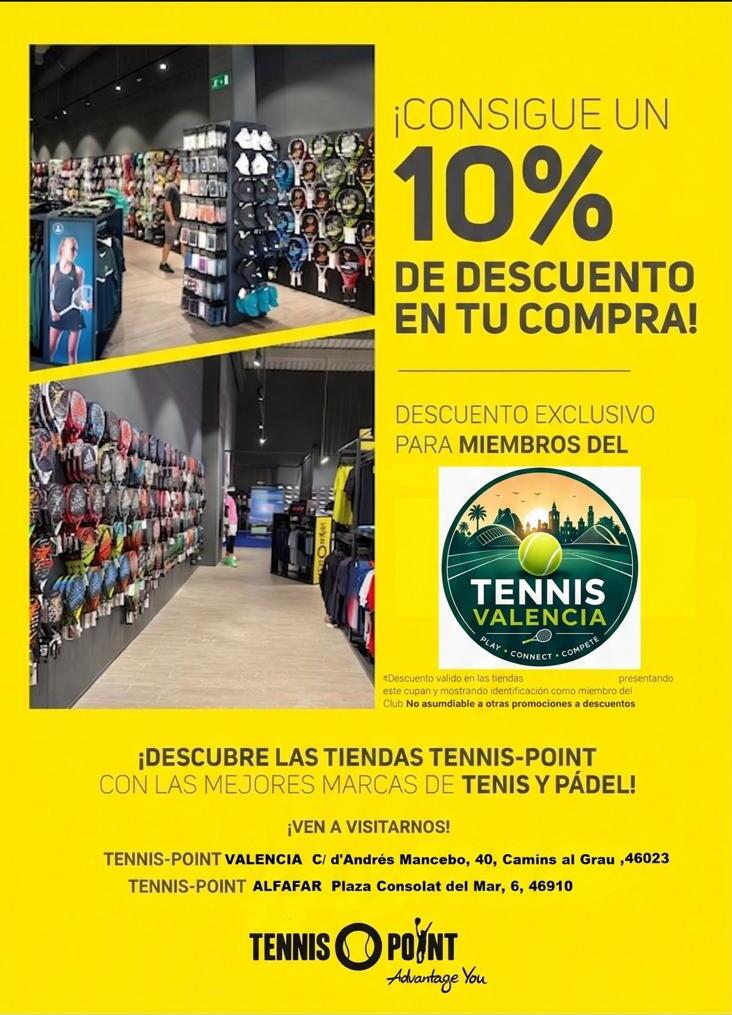 Tennis-Point 10% Tennis Valencia discount poster